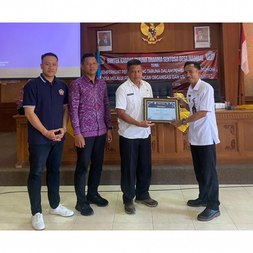 Pembukaan Bimbingan Teknis Peningkatan Kapasitas Karang Taruna Desa Mambal